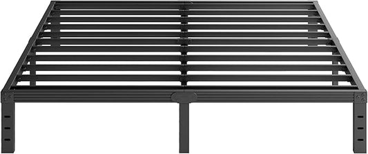 Furnitui 12 Inch High Metal King Bed Frame Platform, King Size Bed Frame No Box Spring Needed, Easy Assembly, Noise Free, Sturdy, Black