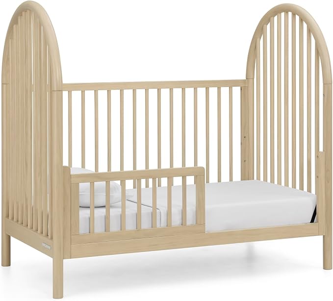 Delta Children Cannon 4-in-1 Convertible Crib - Converts from Baby Crib to Toddler Bed, Daybed and Sofa Bed, Fits Standard Full-Size Crib Mattress, Natural Sandstone