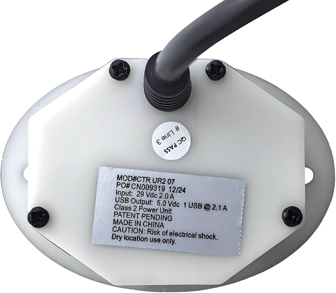 CTR UR2 07 Recliner Remote Replacement | for Raffel Systems 7 Button 5 Pin Hand Control with USB and Memory Plus Buttons