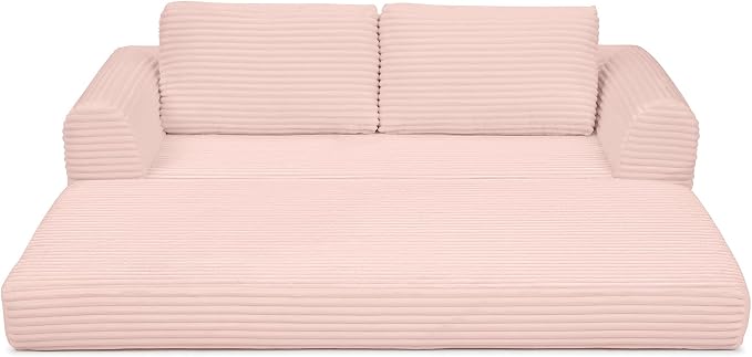 82-Inch Foldable Loveseat Boneless Cloud Couch, Modern Compressed Foam Daybed Floor Mattress Sleeper Sofa, 2-in-1 Boneless Convertible Sofa in a Box,No Assembly Required