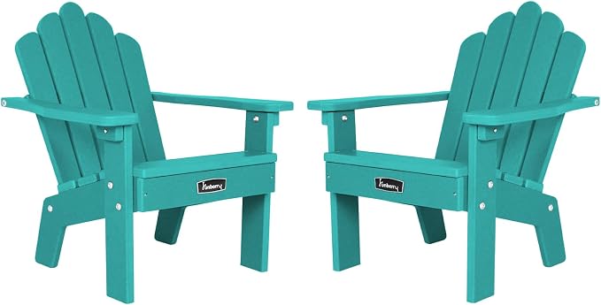 Kids Outdoor Chair, Kids Adirondack Chairs Set of 2, Toddler Outdoor Chair | CPC Certified, HDPE All Weather, Easy Assembly, Ergonomic Design, Fade Shield, Easy-Clean for Patio, Garden, Backyard, Beach