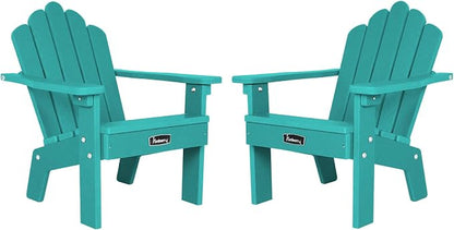 Kids Outdoor Chair, Kids Adirondack Chairs Set of 2, Toddler Outdoor Chair | CPC Certified, HDPE All Weather, Easy Assembly, Ergonomic Design, Fade Shield, Easy-Clean for Patio, Garden, Backyard, Beach