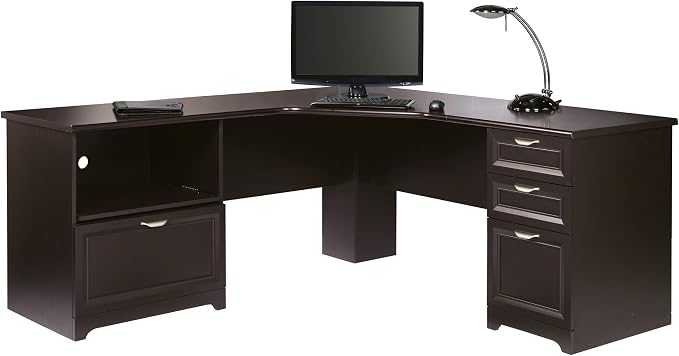 Realspace® Magellan Performance 71"W L-Shape Corner Desk, Espresso