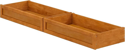 AFI, Mid-Century Modern Under Bed Storage Drawers, Queen/King/Twin XL, Light Toffee