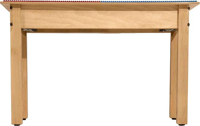 Contender Time-2-Play Kids Activity Play Table, Compatible with Lego Bricks, Extra Sturdy Birch Plywood, 35" W X 15.5" D, Red & Blue, 16" Legs for Toddlers