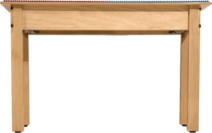 Contender Time-2-Play Kids Activity Play Table, Compatible with Lego Bricks, Extra Sturdy Birch Plywood, 35" W X 15.5" D, Red & Blue, 16" Legs for Toddlers