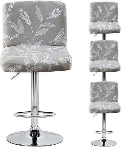Levoberg Bar Stools Cover Set of 4 Printed Armless Swivel Barstools Slipcovers with Backs Stretch Square Counter Height Bar Stools Covers Mid Low Back Chair Cover for Kitchen Dining Room Bar #14