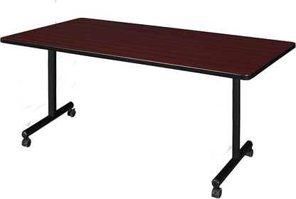 Romig Axis-Pro 72 x 30 in. Mobile T-Base Training Seminar Table- Mahogany