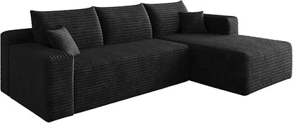 95" L Shaped Boneless Sectional Sofa Couch with Chaise Lounge, Minimalist Right Facing Compressed Cloud Modular Sectional Sofa Corner Couchfor Living Room,No Assembly Required