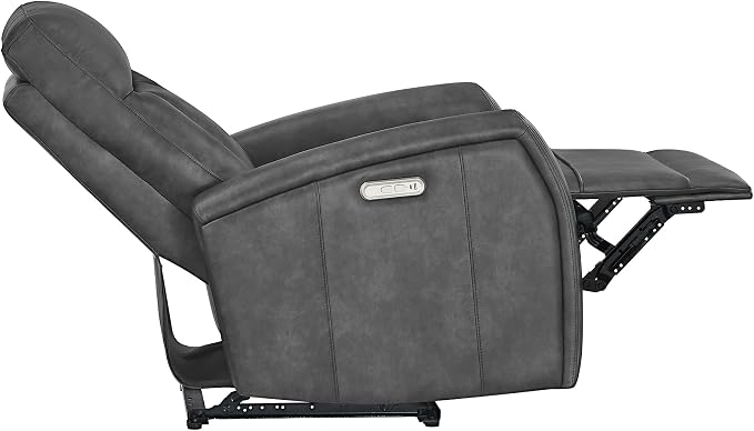 KISLOT Wall Hugger Power Recliner Chair with USB & Type-C Ports Faux Leather Recliner 135° Reclining Small Space Electric Sofa for RV Living Room Bedroom