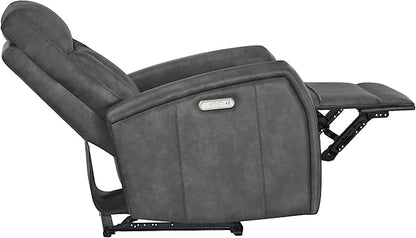 KISLOT Wall Hugger Power Recliner Chair with USB & Type-C Ports Faux Leather Recliner 135° Reclining Small Space Electric Sofa for RV Living Room Bedroom