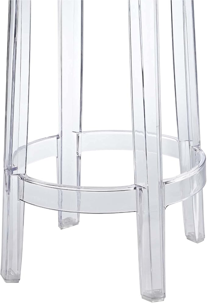 Modway Casper Modern Acrylic Counter Bar Stool in Clear - Fully Assembled