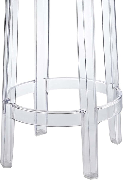 Modway Casper Modern Acrylic Counter Bar Stool in Clear - Fully Assembled