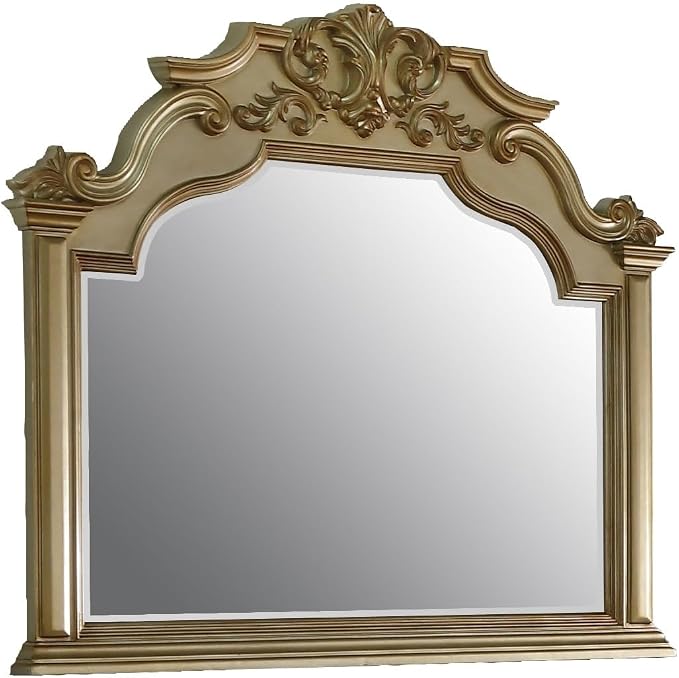 First of a Kind Miranda Gold Queen 5 Piece Bedroom Set