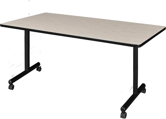 Romig Axis-Pro 60 x 30 in. Mobile T-Base Training Seminar Table- Maple
