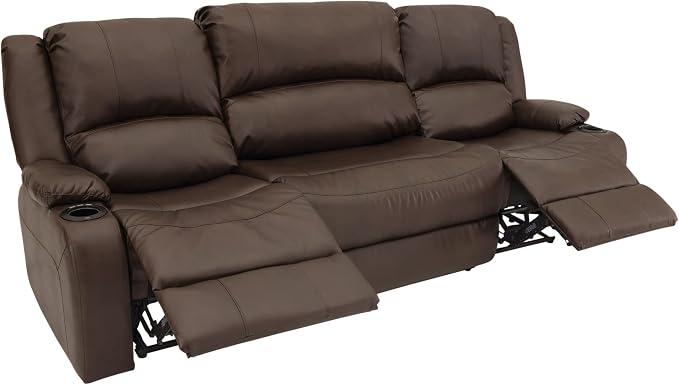 RecPro Charles 94" RV Wall Hugger Reclining Sofa | Chestnut