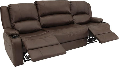 RecPro Charles 94" RV Wall Hugger Reclining Sofa | Chestnut