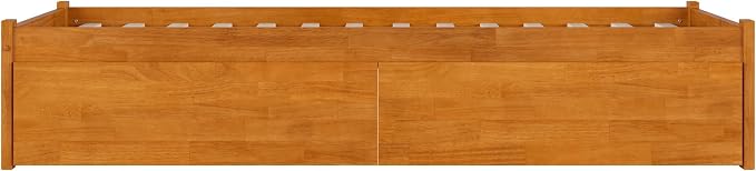 AFI, Concord Twin XL Platform Bed with Footboard & Storage Drawers, Light Toffee