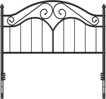 Headboard for Full Size Bed Frame Vintage Platform Bed Metal Headboard Only | Height Adjustable,Sturdy and Stable,Easy Assembly,Black
