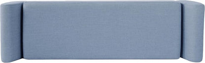 HomePop 60" Modern Storage Bench with Wood Legs - French Blue Woven