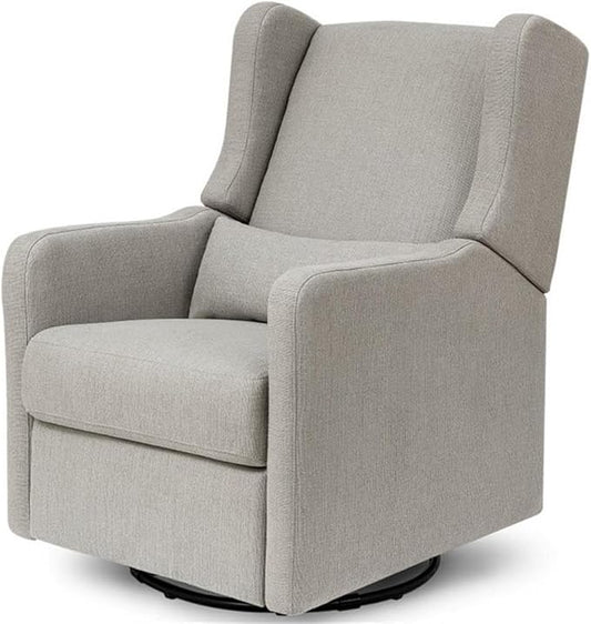 DaVinci Carter’s Arlo Glider Recliner Nursery Chair - Water & Stain Resistant Glider Rocking Chair for Nursery - GREENGUARD Gold, FSC & Certi-PUR US Certified - Cozy Swivel Rocker Recliner - Grey