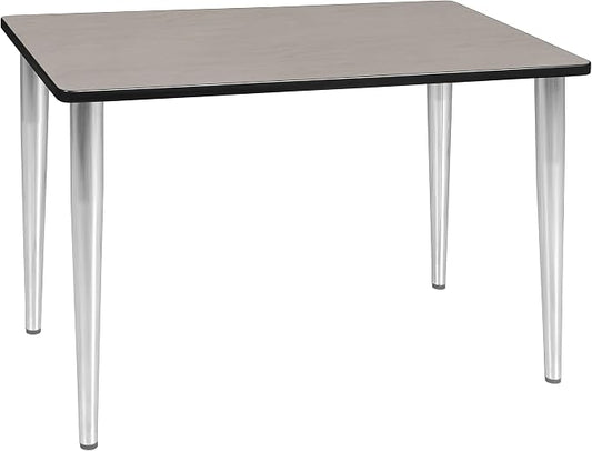 Romig Arco 48 x 24 in. Training Seminar Table- Maple Top, Chrome Tapered Legs