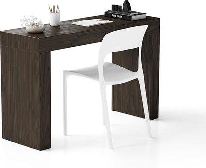 Mobili Fiver, Evolution Desk 47.2 x 15.7 in, Dark Walnut with Two Legs, Made in Italy