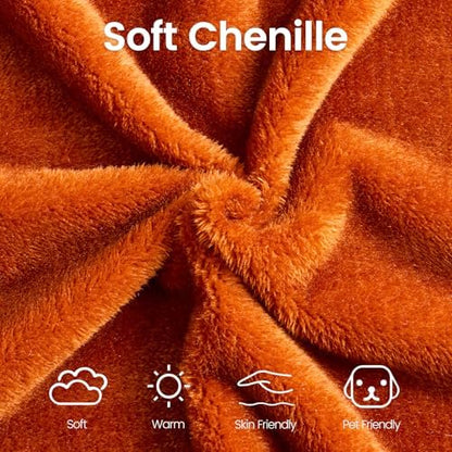 78” Convertible Sofa Bed, Full Size Sleeper Couch, Orange