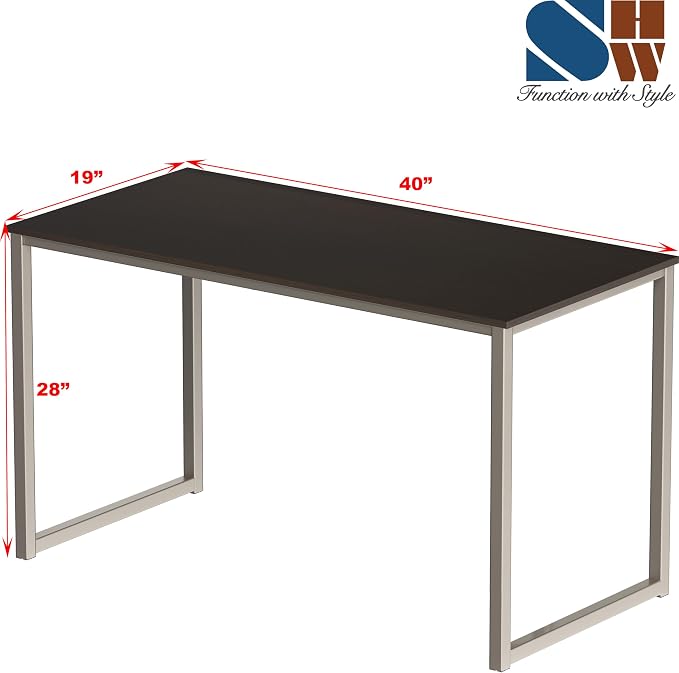 SHW Mission 40-Inch Home Office Computer Desk, Espresso