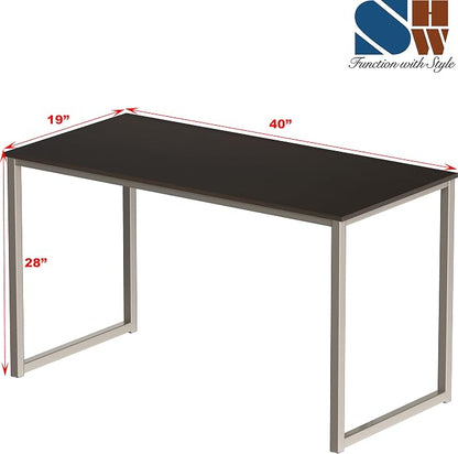 SHW Mission 40-Inch Home Office Computer Desk, Espresso