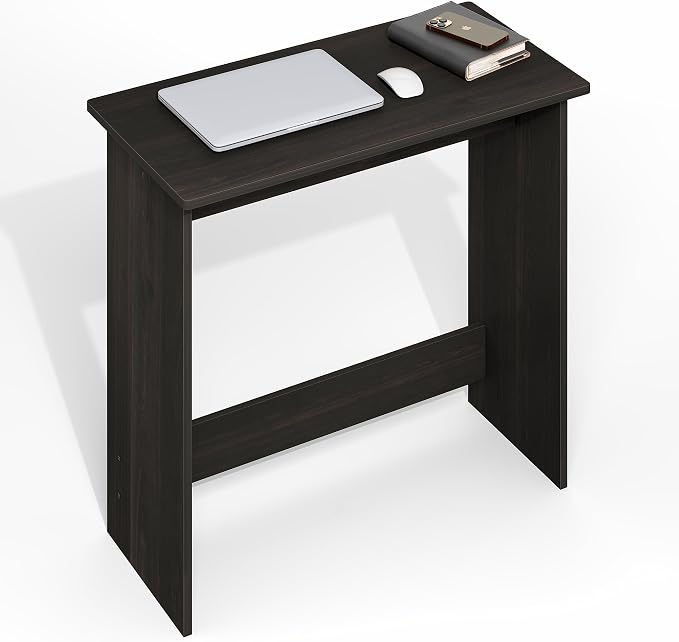 Furinno Simplistic 31-in Black Computer Desk with Drawers, Black Espresso | Small Office Desk, Rectangular Home Office Desk, Gaming Desk for Home Office, Bedroom, Study Room