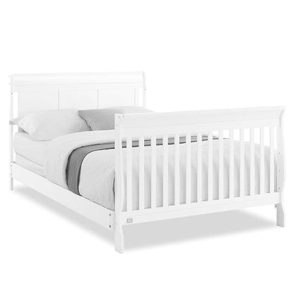Simmons Kids Carter 6-in-1 Convertible Crib - Greenguard Gold Certified, Bianca White