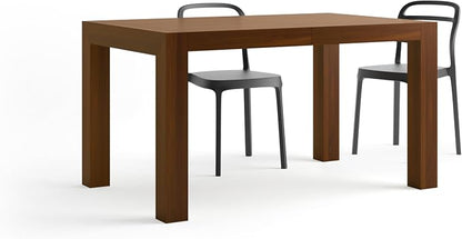 Mobili Fiver, Iacopo Extendable Dining Table, 55.1(86.6) x35.4 in, Walnut, for 6-10 People, Expandable Dining Table for Kitchen, Living Room, Italian Furniture
