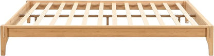 Merax King Size Bamboo Platform Bed, Mid-Century Modern Bed Frame with Wood Slat Support, No Box Spring Needed, Easy Tool-Free Assembly, Natural