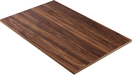 Kaboon Universal Tabletop 47.25"x30", Solid One-Piece Melamine Table Top, Double Desk L-Desk DIY, Home and Office,Dark Walnut