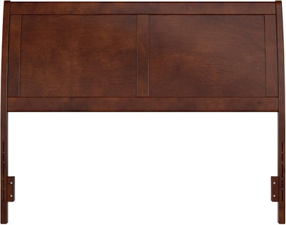 AFI, Portland Full Sleigh Solid Wood Panel Headboard, Walnut