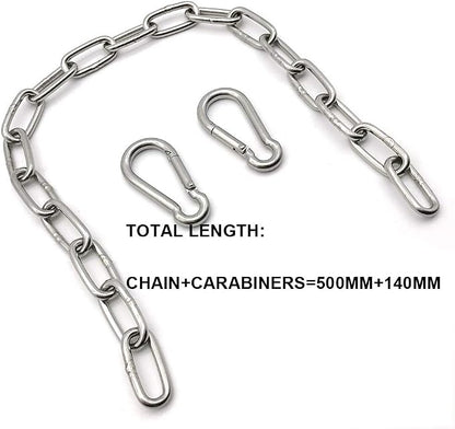 Heavy Duty Stainless Steel Chain 550LB Capacity for Punching Bags Hanging Chair Hammocks Swing Trapeze Yoga