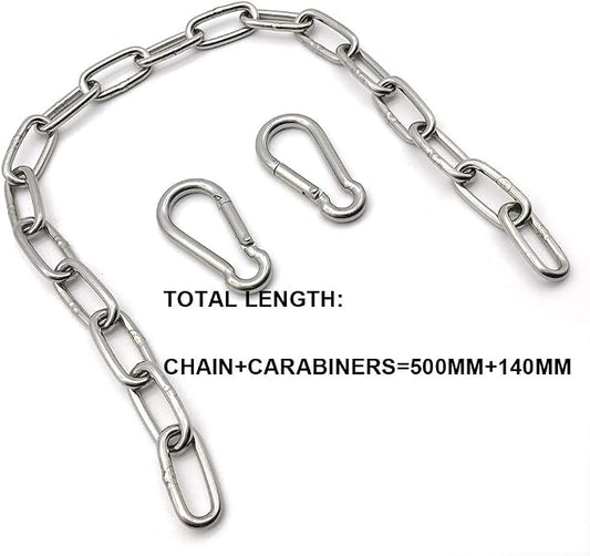 Heavy Duty Stainless Steel Chain 550LB Capacity for Punching Bags Hanging Chair Hammocks Swing Trapeze Yoga
