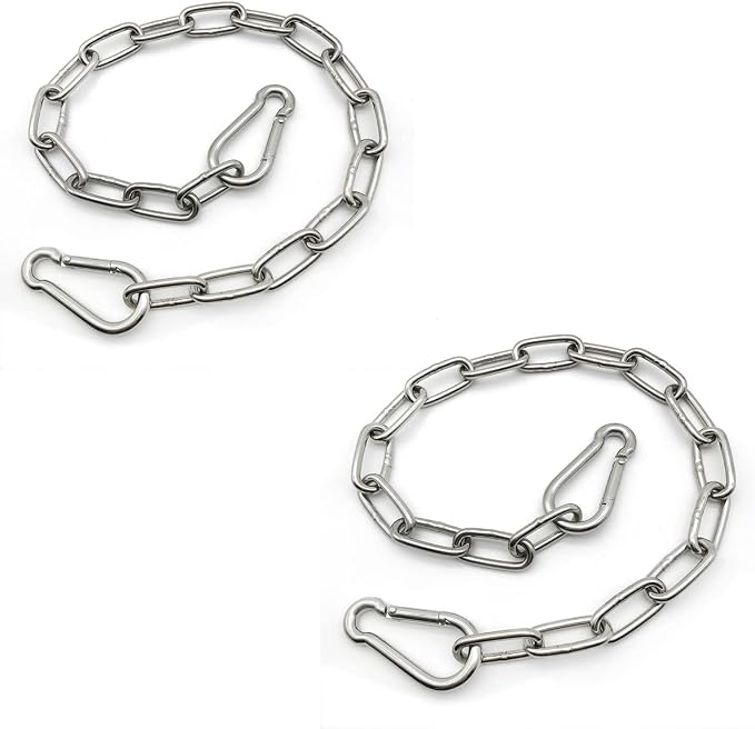 Heavy Duty Stainless Steel Chain 550LB Capacity for Punching Bags Hanging Chair Hammocks Swing Trapeze Yoga