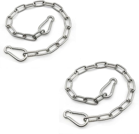 Heavy Duty Stainless Steel Chain 550LB Capacity for Punching Bags Hanging Chair Hammocks Swing Trapeze Yoga