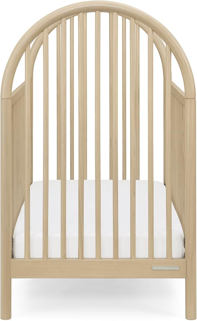 Delta Children Cannon 4-in-1 Convertible Crib - Converts from Baby Crib to Toddler Bed, Daybed and Sofa Bed, Fits Standard Full-Size Crib Mattress, Natural Sandstone