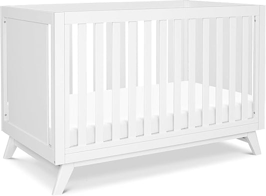 Davinci Otto 3-in-1 Convertible Baby Crib, GREENGUARD Certified, White | Converts to Toddler Bed & Daybed, 4 Adjustable Mattress Heights - Toddler Conversion Kit Sold Separately, Easy to Assemble