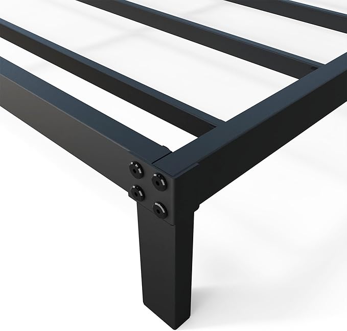 YUSENHEEI 8 Inch King Size Bed Frame, Heavy Duty Metal Platform Bed Frame No Box Spring Needed, Noise Free, Easy Assembly, Black