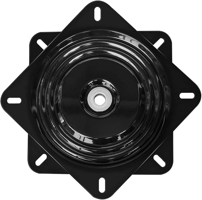 12Inch Bar Stool Swivel Plate Heavy Duty, Chair Swivel Base with Solid Ring of Ball Bearings, 1000lbs Capacity Replacement Swivel Seat Parts Lazy Susan Hardware for Barstools Recliner Chair Boat