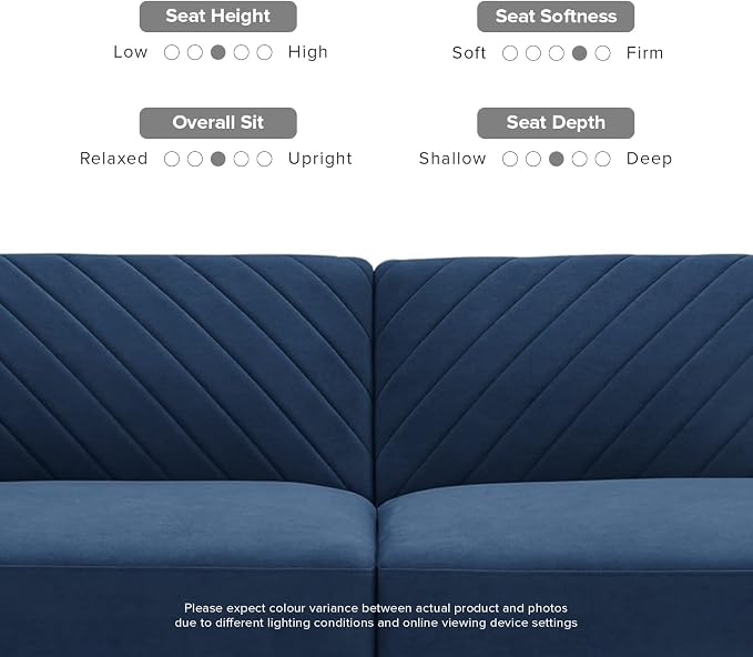 mopio 76.4" Futon Sofa Bed, Couch, Loveseat, Sleeper Sofa, Mid Century Modern Futon Couch, Sofa Cama, Couches for Living Room (Classic Blue Velvet)