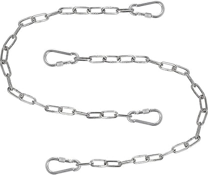 Hanging Chair Chain Heavy Duty Hammock Chain with Carabiners Swing Chain Extension for Hammock Chair, Swings, Punching Bags,2 Hanging Chair Chain 4 Carabiners