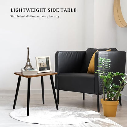 FORAOFUR End Table Set of 2, Modern Wooden Side Table for Living Room, Bedroom, Boho for Small Spaces, Easy Assembly | 2 Pack Wooden legs with modern rectangular design, fits living/bedroom, compact, sturdy, quick assembly with hardware