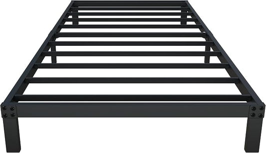 YUSENHEEI 8 Inch Twin Bed Frames, Heavy Duty Metal Platform Bed Frame No Box Spring Needed, Noise Free, Easy Assembly, Black