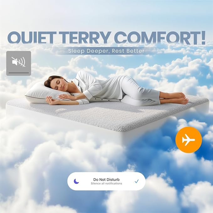 Full Size Mattress Protector Waterproof, Premium 200 GSM Terry Mattress Cover, Soft & Breathable Bed Cover, Fitted Sheet Style Stretchable Deep Pockets 15" by Utopia Bedding (White)