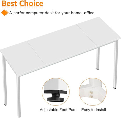 Computer Desk, 71 inches Desk & Workstations for Home Office, Writing Study Corner Desk, Modern Simple Style Laptop Table, Easy to Assemble, White